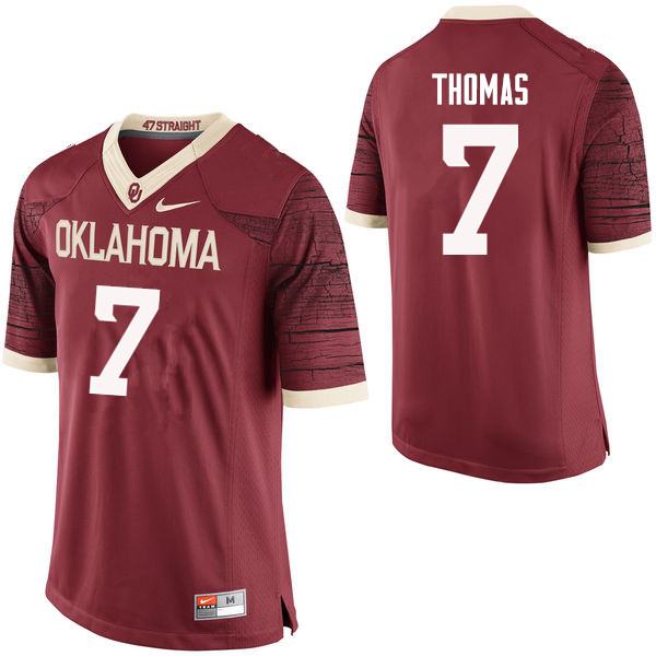 Men Oklahoma Sooners #7 Jordan Thomas College Football Jerseys Limited-Crimson - Click Image to Close
